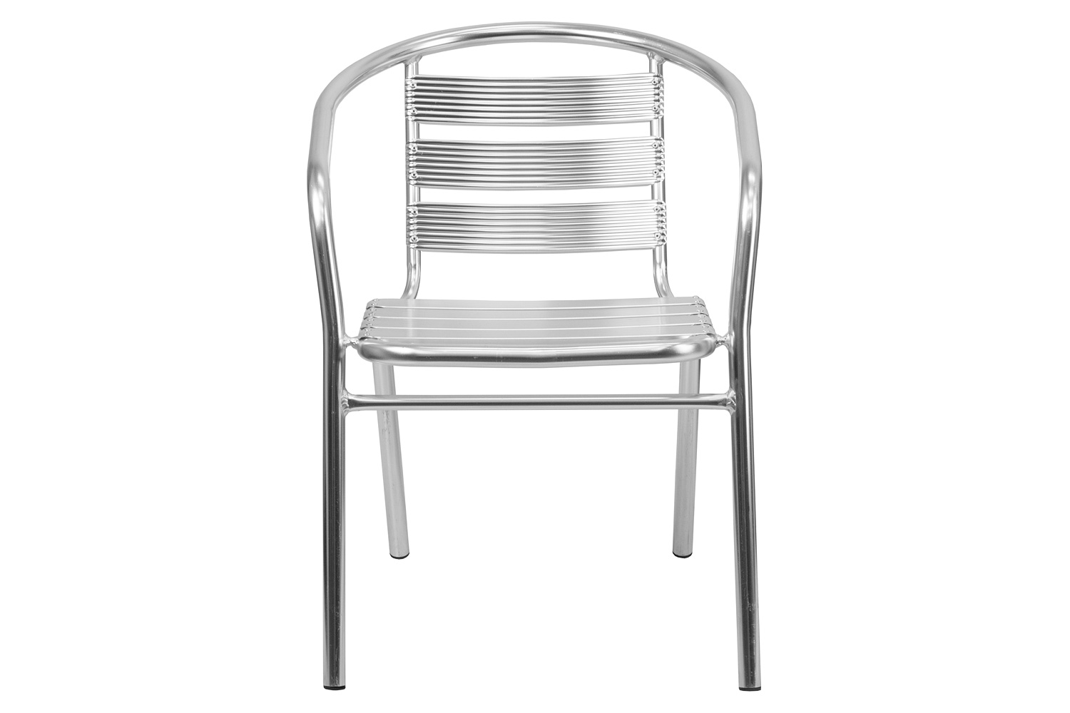 BLNK - Lila Heavy Duty Commercial Aluminum Indoor-Outdoor Restaurant Stack Chair with Triple Slat Back