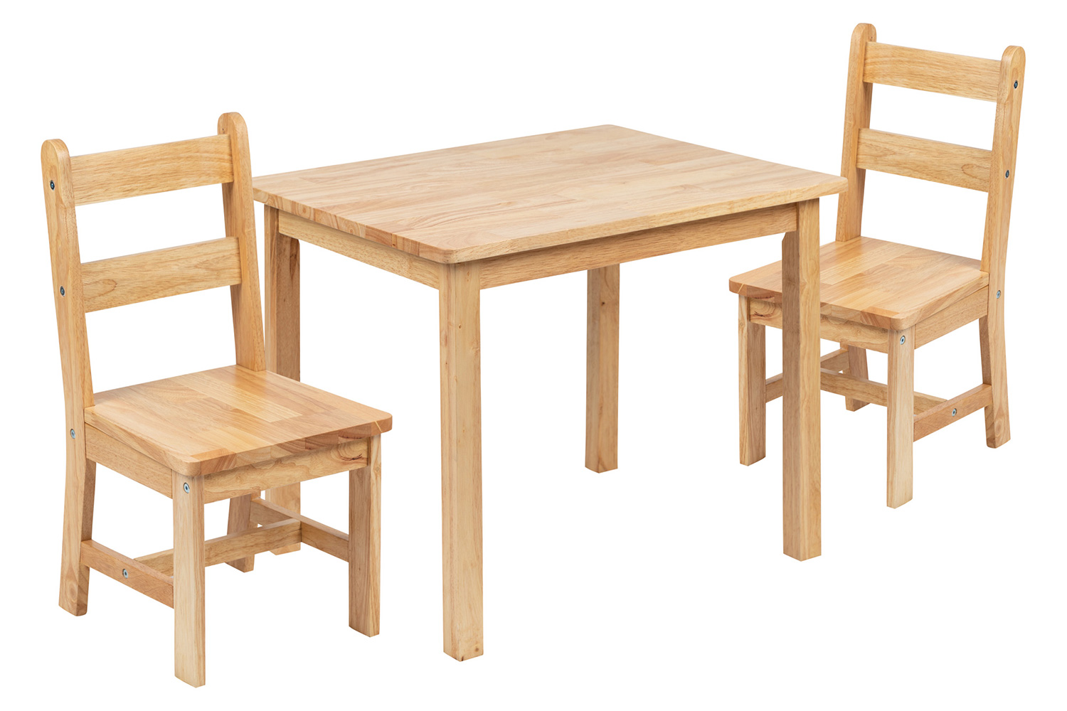 BLNK Kyndl Kids Solid Hardwood Table and Chair Set 3 Piece - Natural