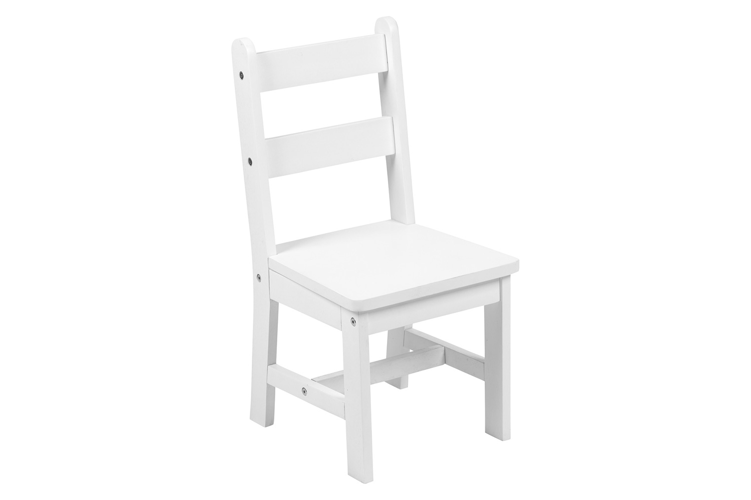 BLNK Kyndl Kids Solid Hardwood Table and Chair Set 3 Piece - White