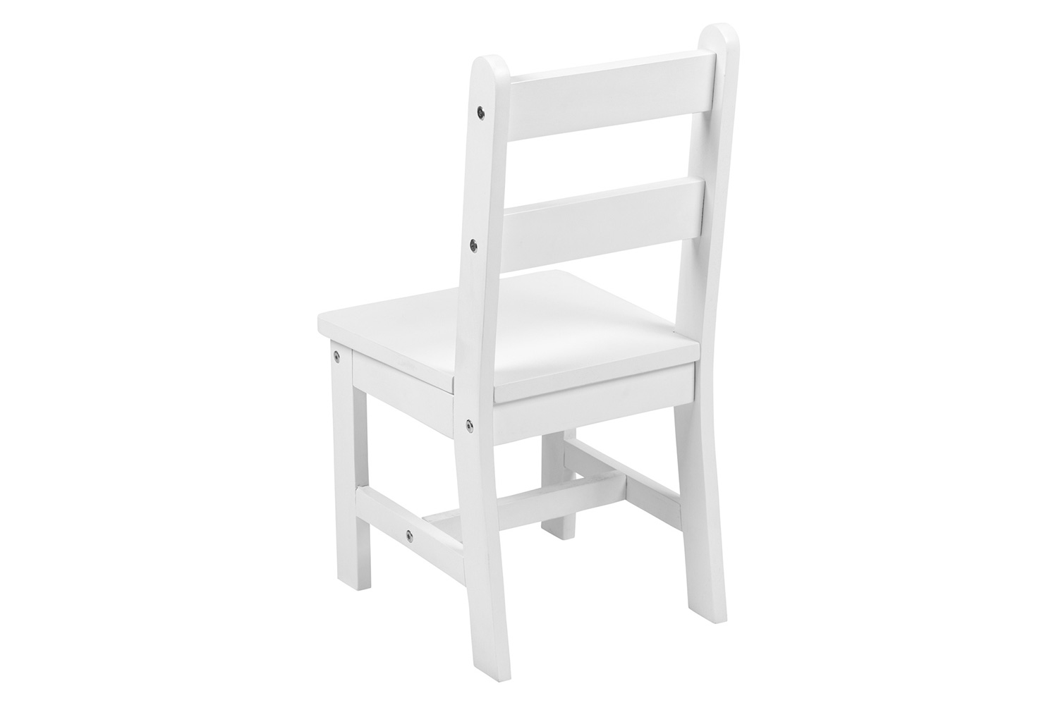 BLNK Kyndl Kids Solid Hardwood Table and Chair Set 3 Piece - White