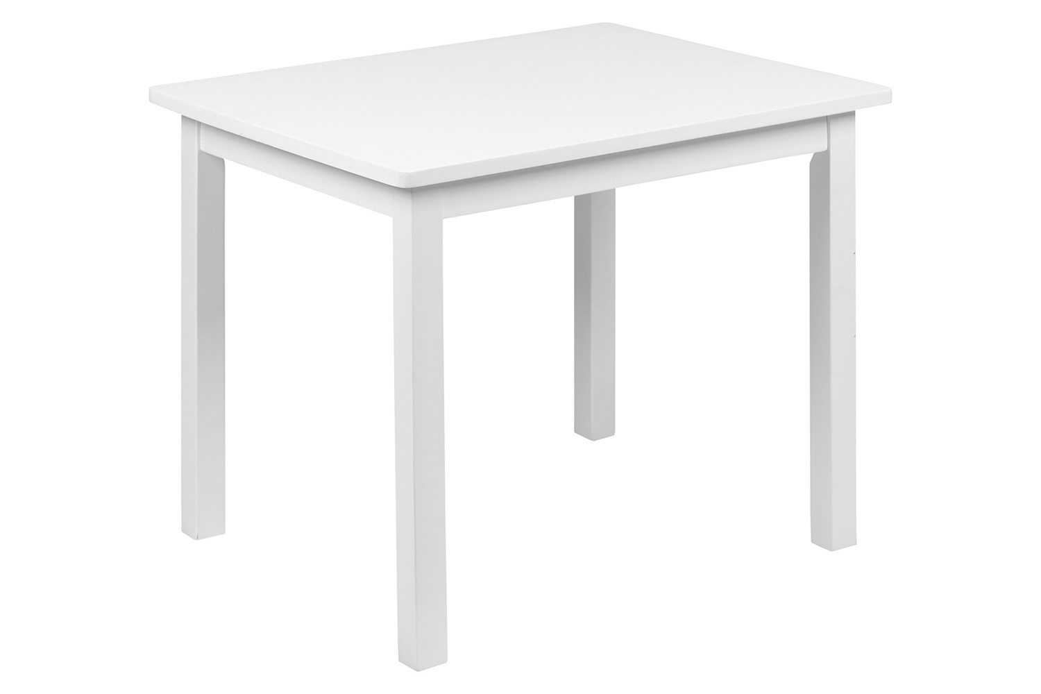 BLNK Kyndl Kids Solid Hardwood Table and Chair Set 3 Piece - White