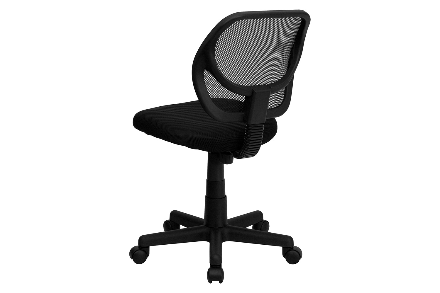 BLNK Neri Low-Back Mesh Swivel Task Office Chair with Curved Square Back - Black