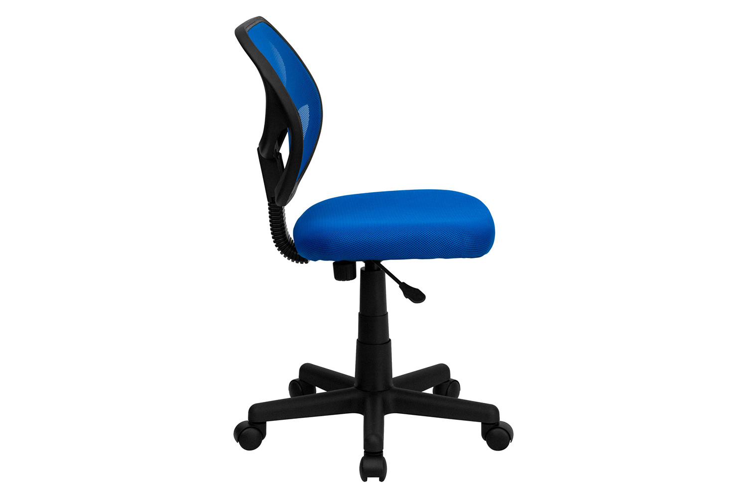 BLNK Neri Low-Back Mesh Swivel Task Office Chair with Curved Square Back - Blue