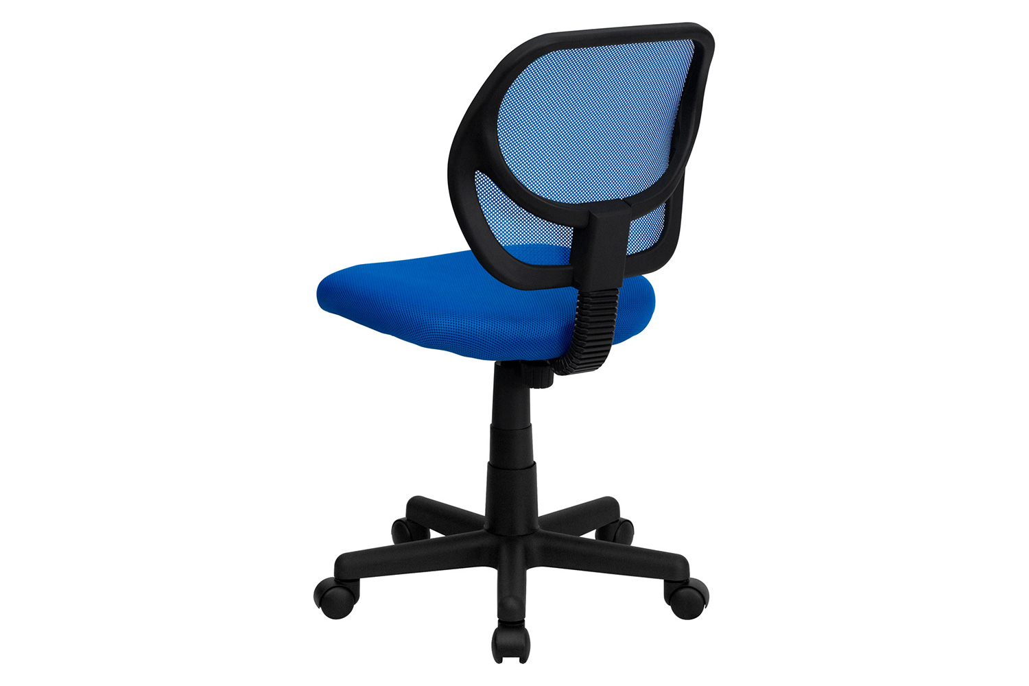 BLNK Neri Low-Back Mesh Swivel Task Office Chair with Curved Square Back - Blue