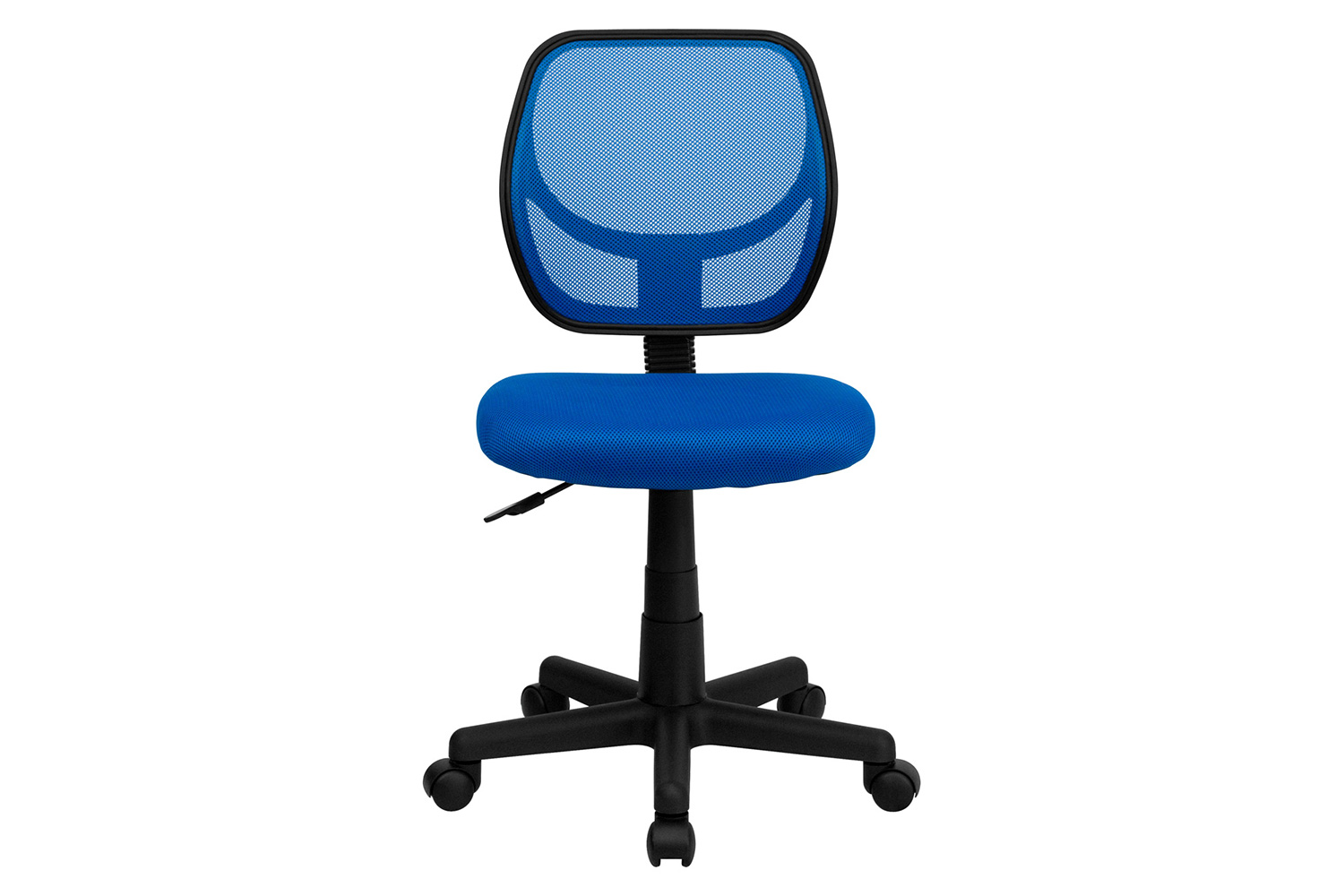 BLNK Neri Low-Back Mesh Swivel Task Office Chair with Curved Square Back - Blue