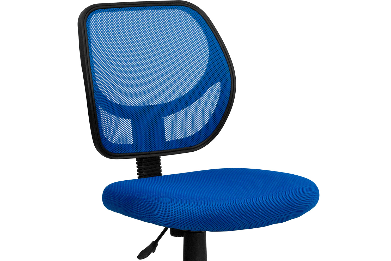 BLNK Neri Low-Back Mesh Swivel Task Office Chair with Curved Square Back - Blue