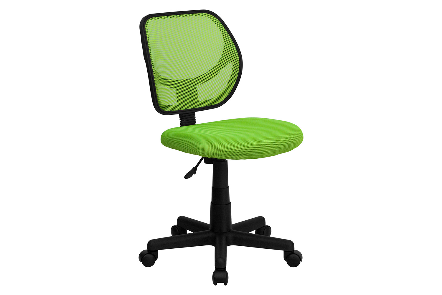 BLNK Neri Low-Back Mesh Swivel Task Office Chair with Curved Square Back - Green