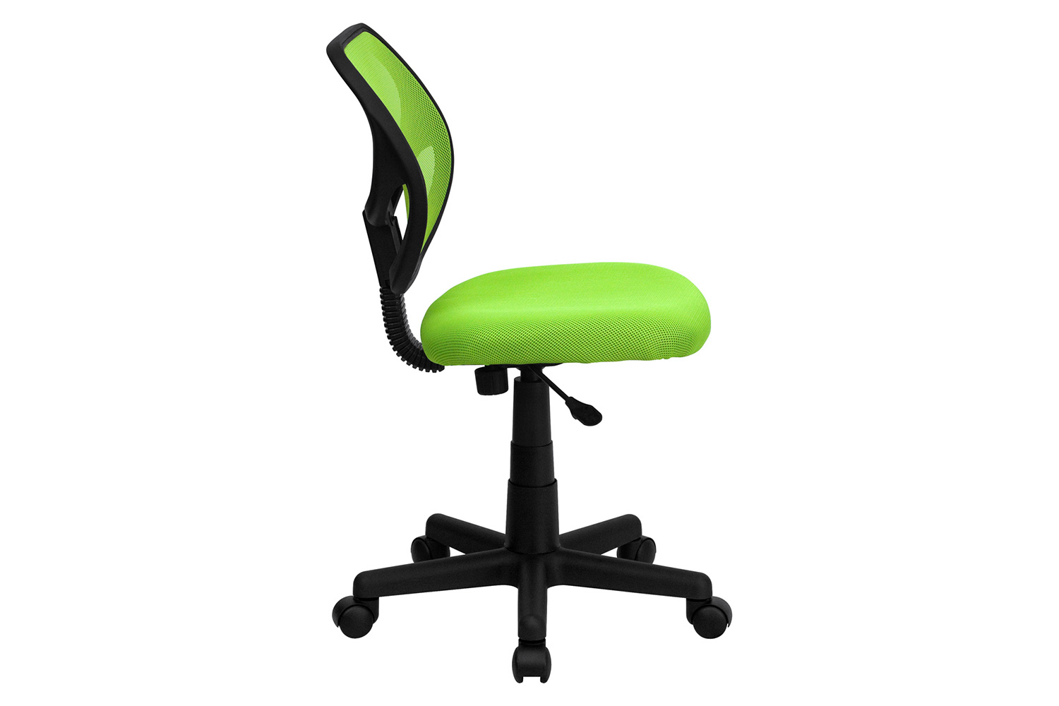 BLNK Neri Low-Back Mesh Swivel Task Office Chair with Curved Square Back - Green