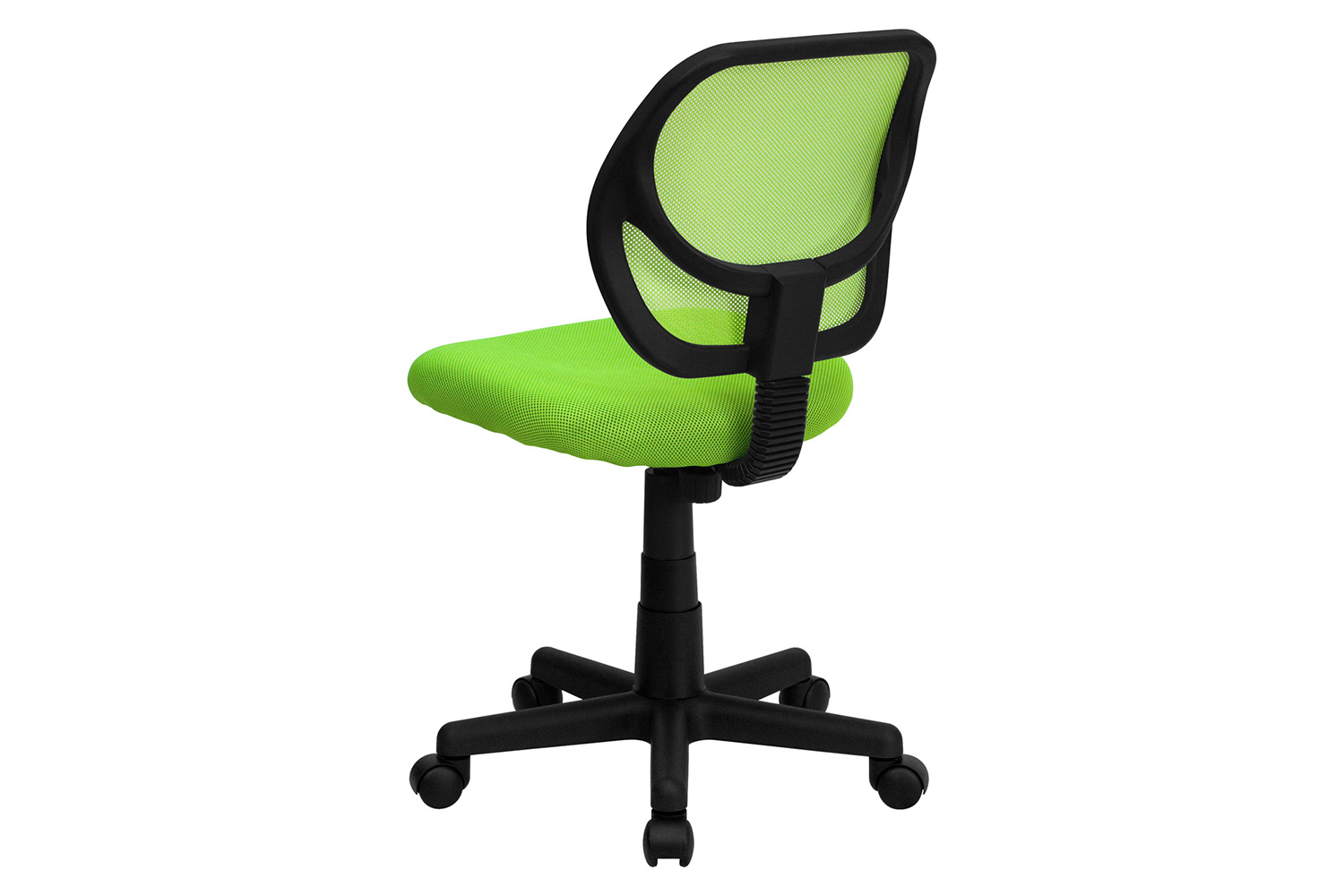 BLNK Neri Low-Back Mesh Swivel Task Office Chair with Curved Square Back - Green