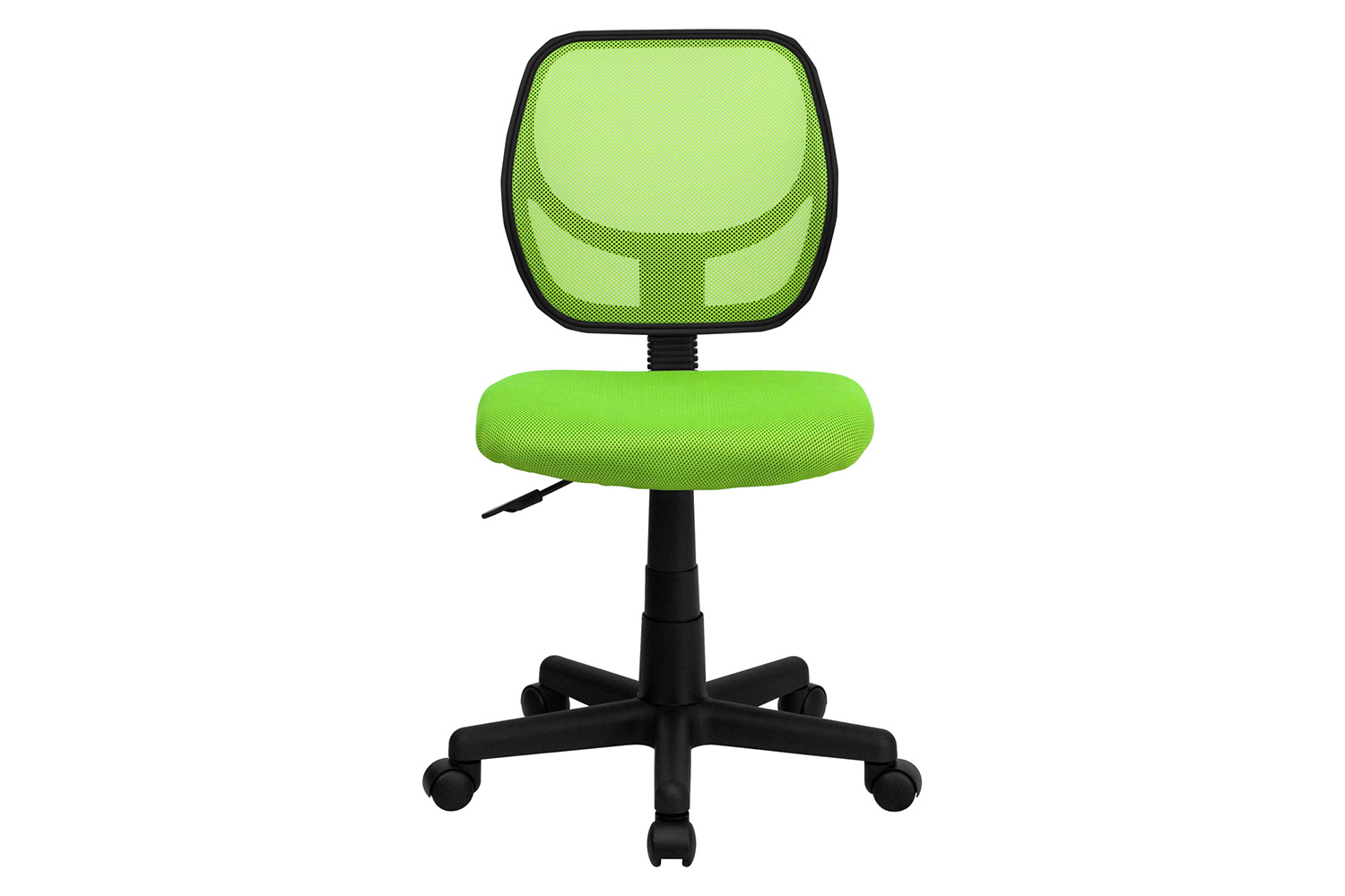 BLNK Neri Low-Back Mesh Swivel Task Office Chair with Curved Square Back - Green