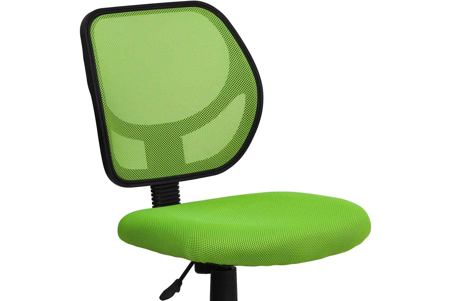 BLNK Neri Low-Back Mesh Swivel Task Office Chair with Curved Square Back - Green