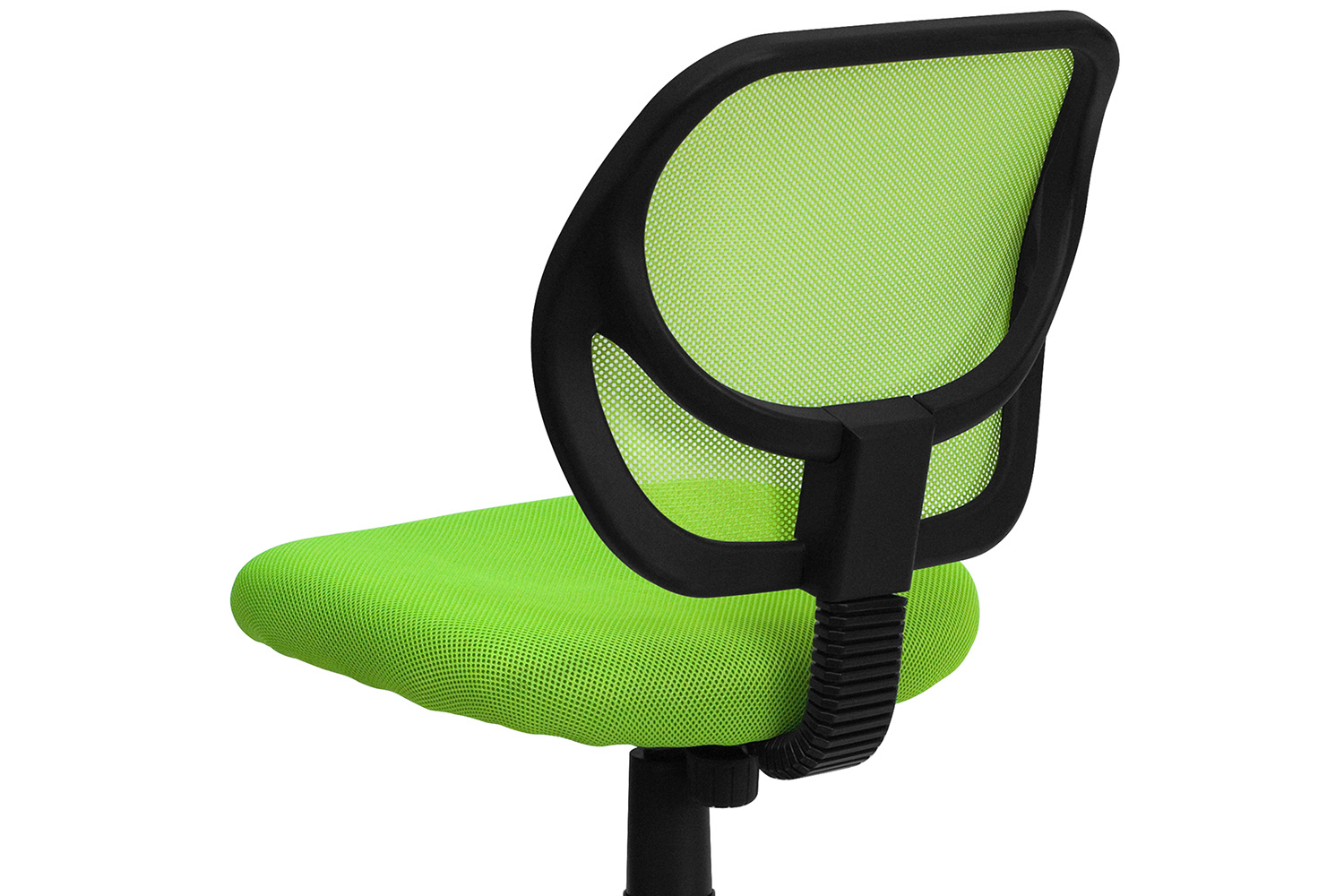 BLNK Neri Low-Back Mesh Swivel Task Office Chair with Curved Square Back - Green