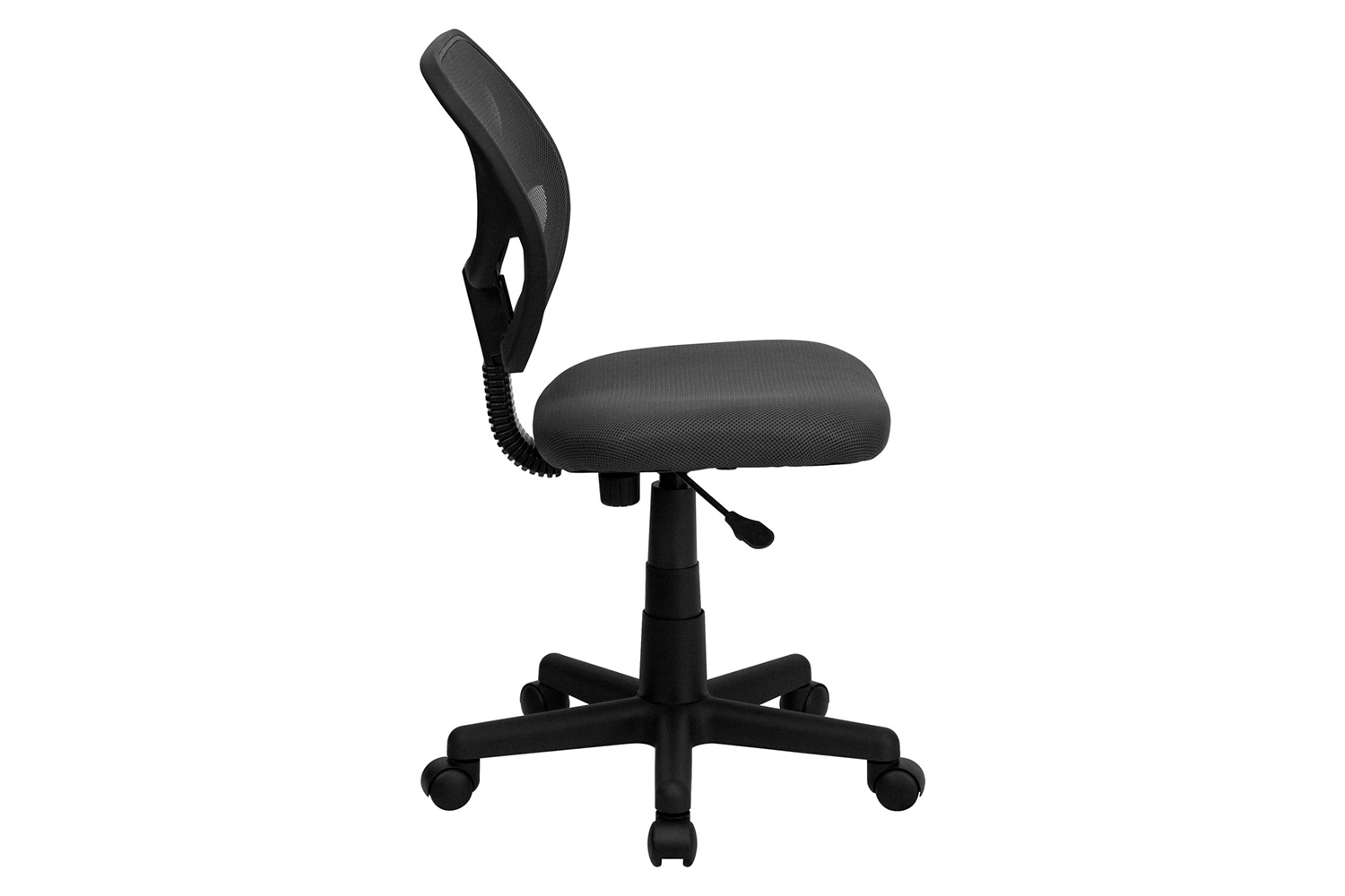 BLNK Neri Low-Back Mesh Swivel Task Office Chair with Curved Square Back - Gray