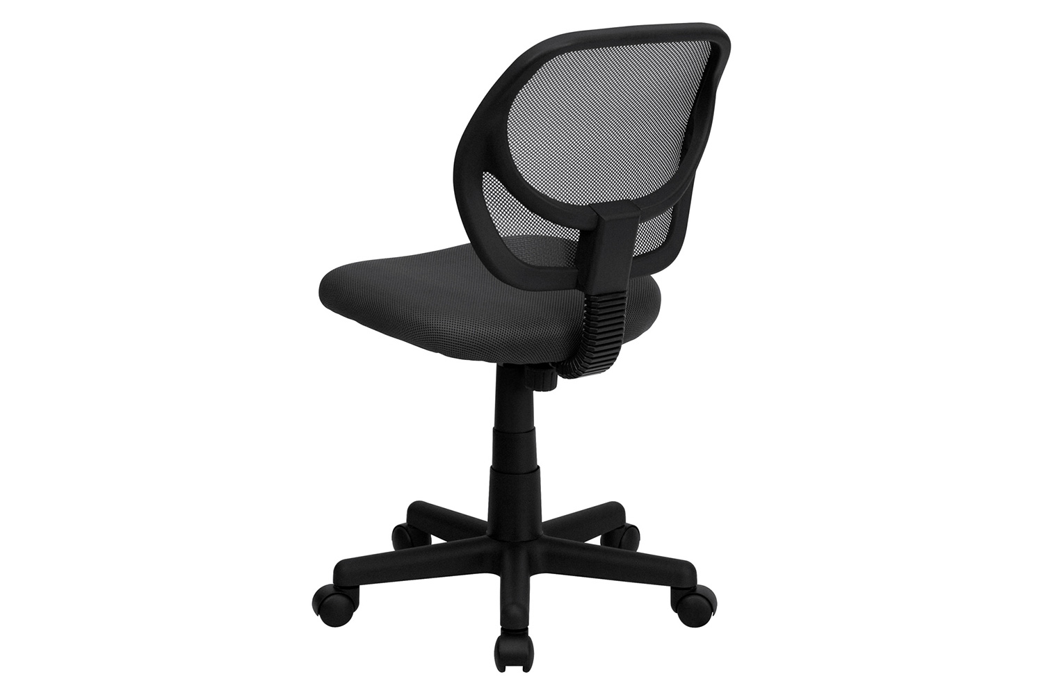 BLNK Neri Low-Back Mesh Swivel Task Office Chair with Curved Square Back - Gray