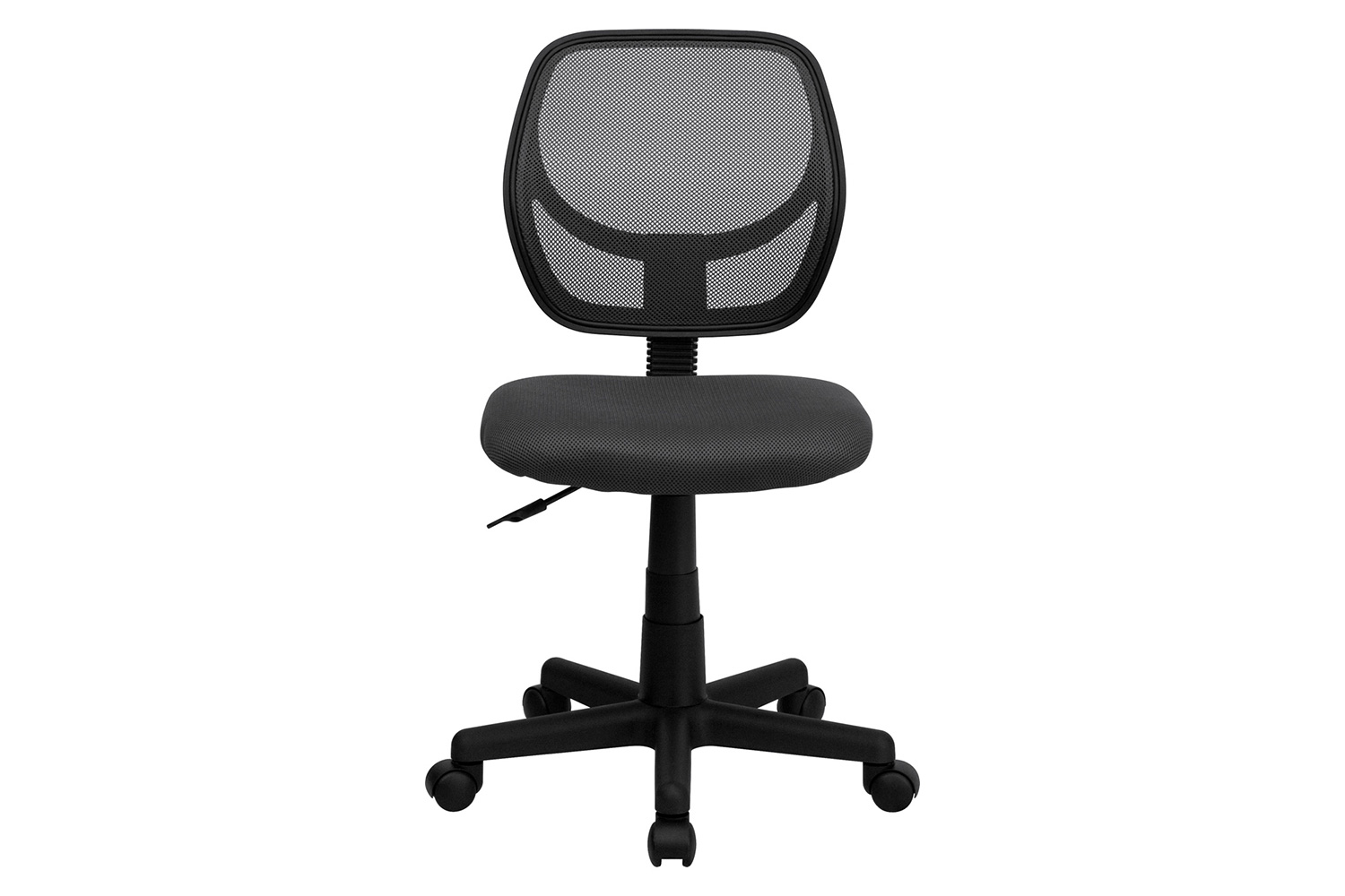 BLNK Neri Low-Back Mesh Swivel Task Office Chair with Curved Square Back - Gray