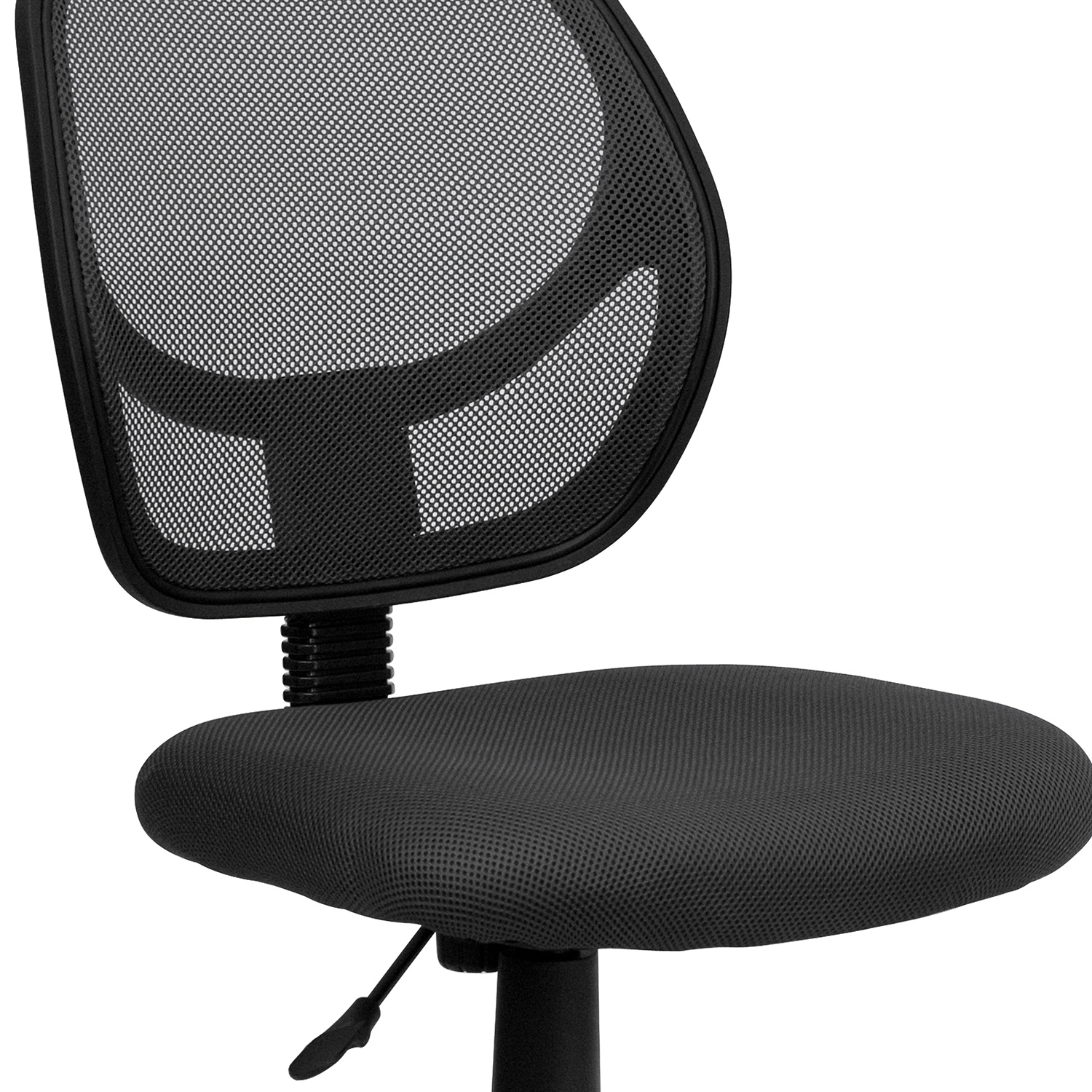 BLNK Neri Low-Back Mesh Swivel Task Office Chair with Curved Square Back - Gray