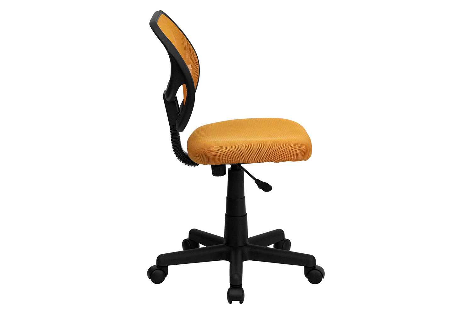 BLNK Neri Low-Back Mesh Swivel Task Office Chair with Curved Square Back - Orange