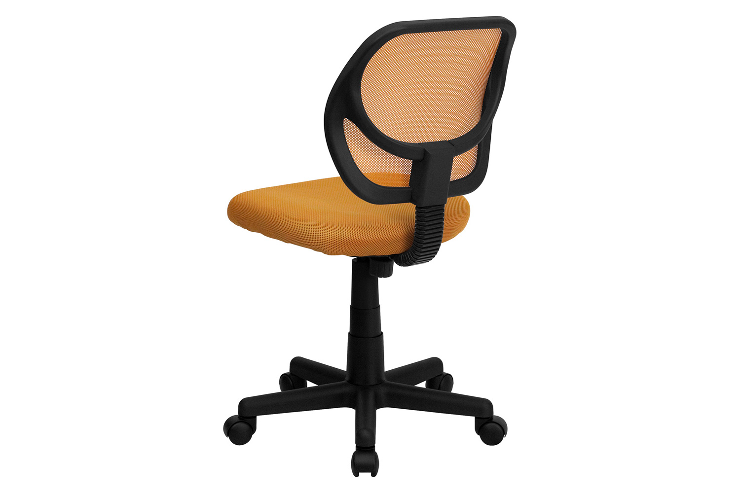 BLNK Neri Low-Back Mesh Swivel Task Office Chair with Curved Square Back - Orange