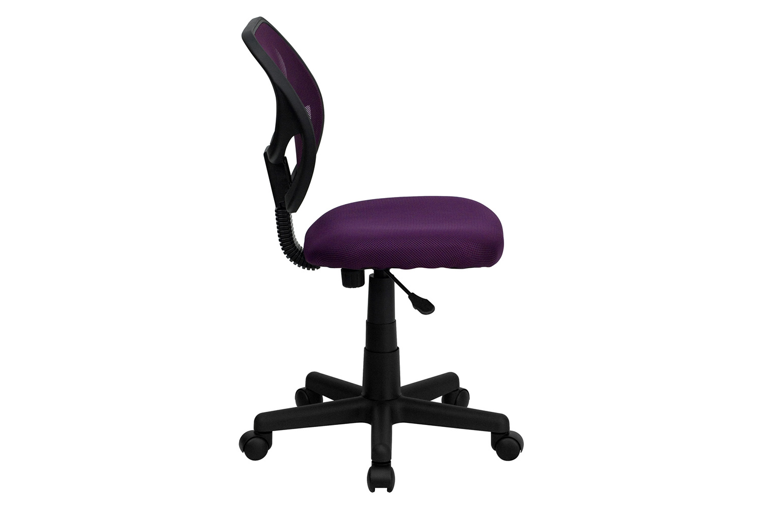 BLNK Neri Low-Back Mesh Swivel Task Office Chair with Curved Square Back - Purple