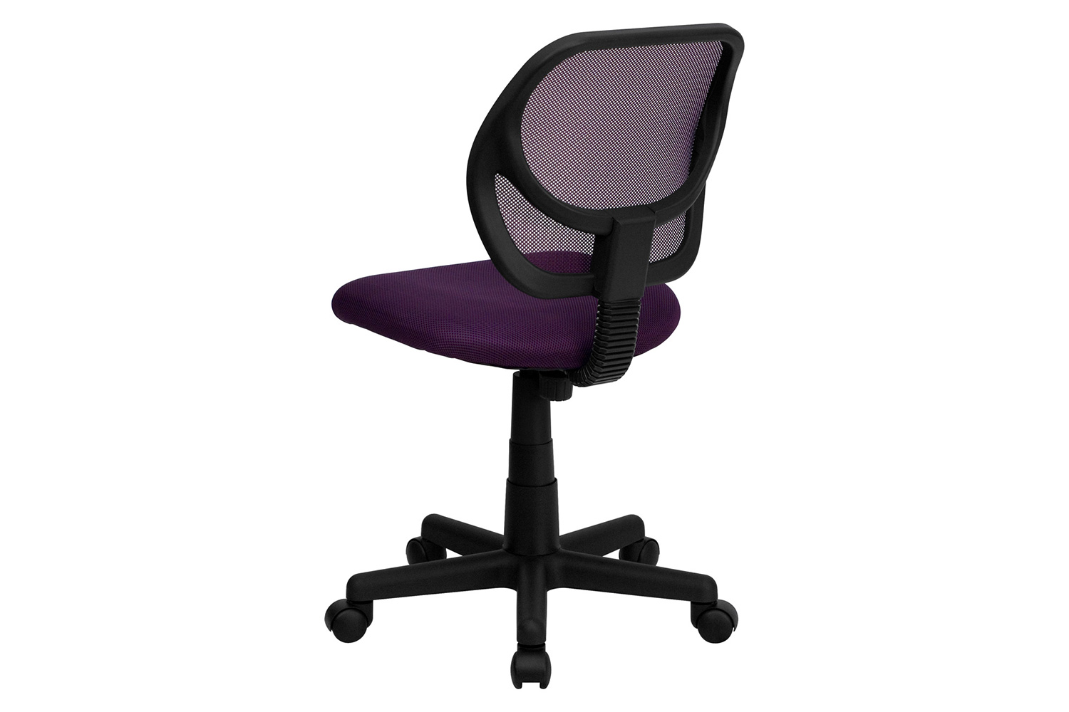 BLNK Neri Low-Back Mesh Swivel Task Office Chair with Curved Square Back - Purple