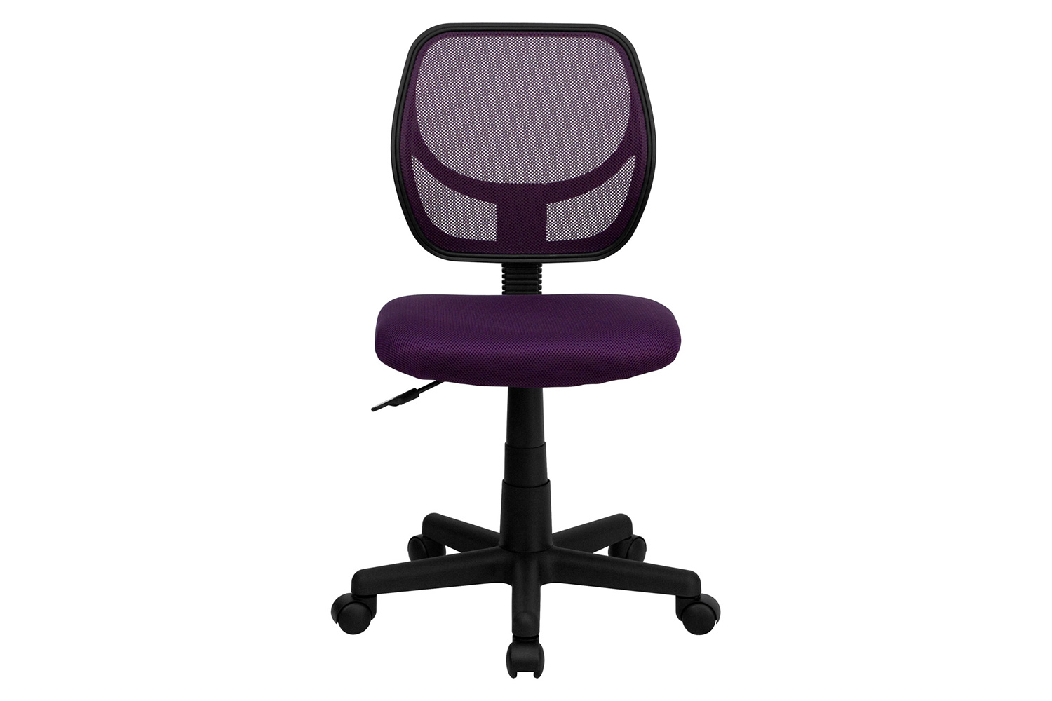 BLNK Neri Low-Back Mesh Swivel Task Office Chair with Curved Square Back - Purple