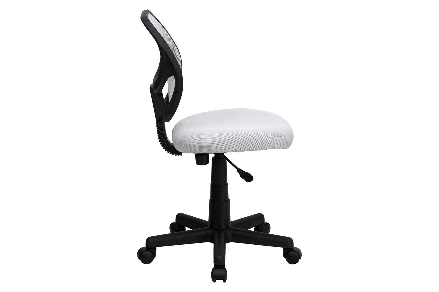 BLNK Neri Low-Back Mesh Swivel Task Office Chair with Curved Square Back - White