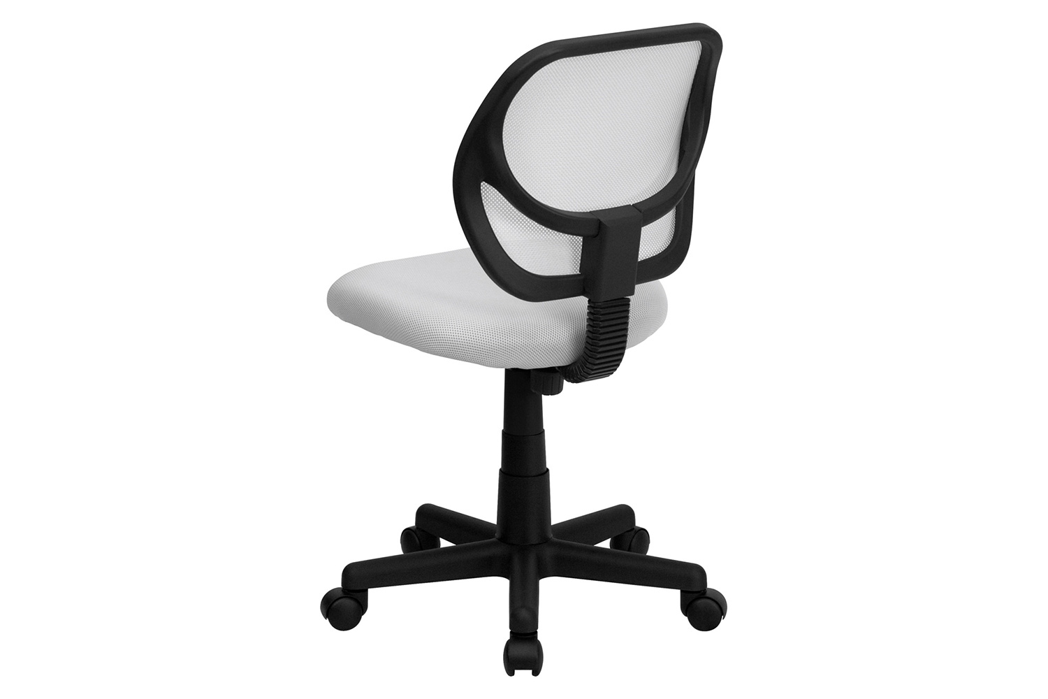 BLNK Neri Low-Back Mesh Swivel Task Office Chair with Curved Square Back - White