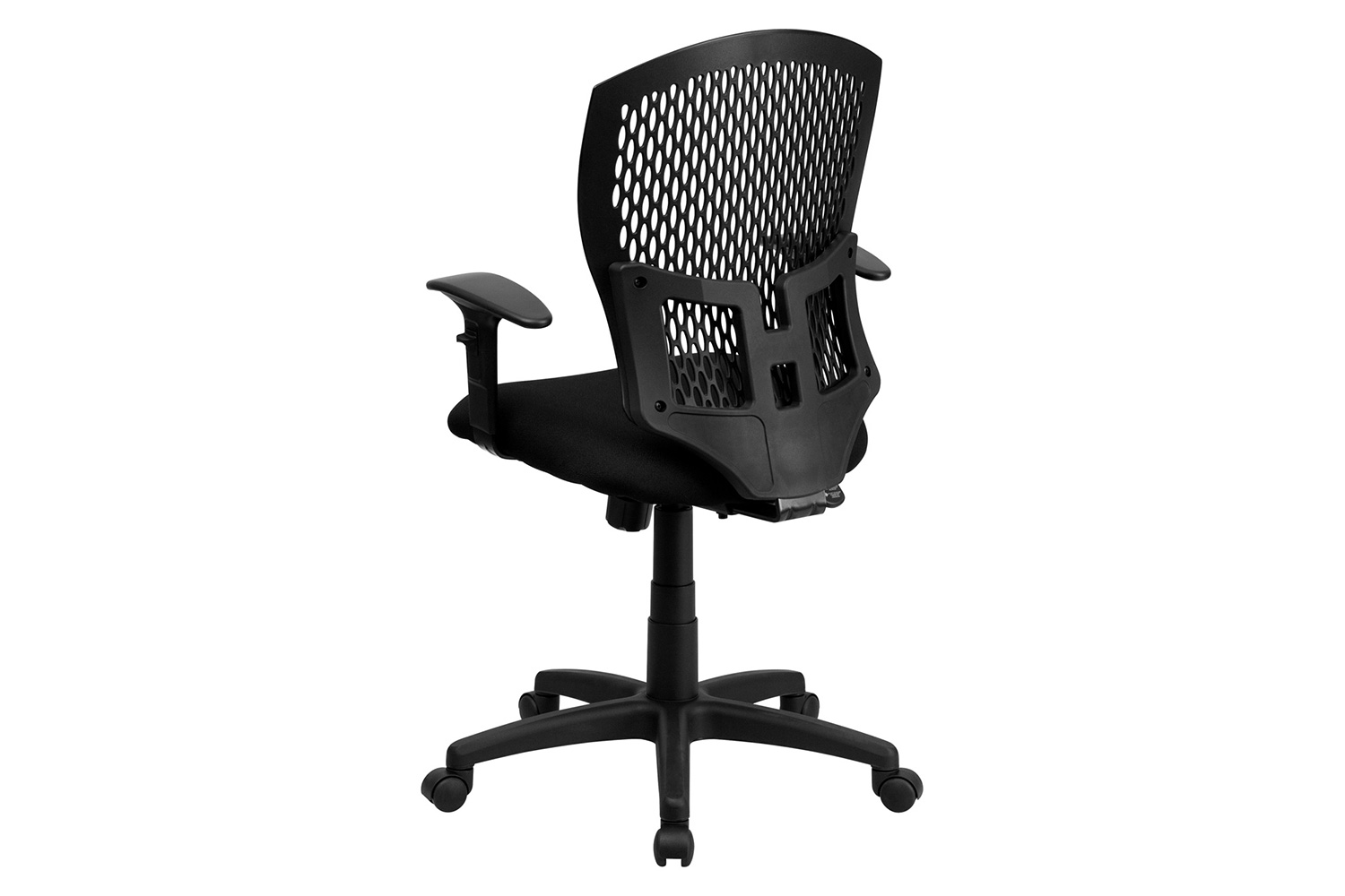 BLNK Moss Fabric Mid-Back Designer Swivel Task Office Chair - with Adjustable Arms