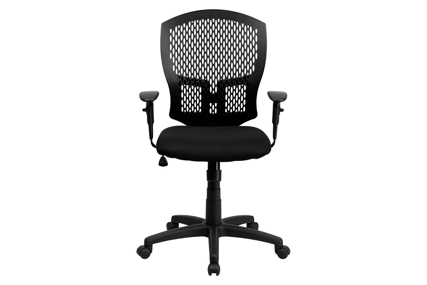 BLNK Moss Fabric Mid-Back Designer Swivel Task Office Chair - with Adjustable Arms