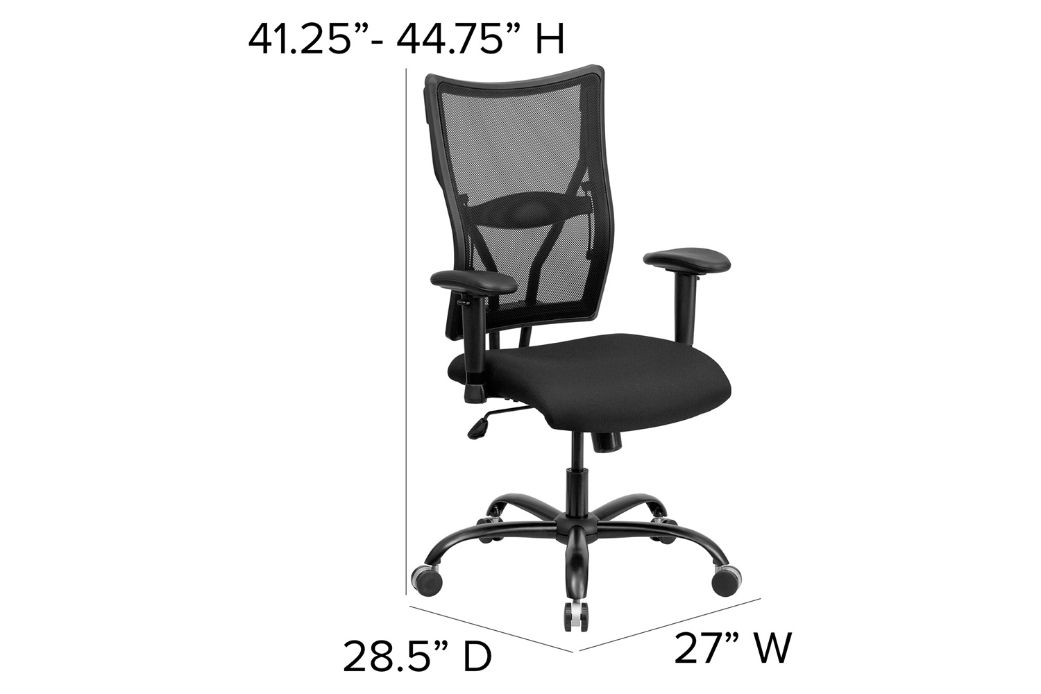 BLNK - HERCULES Series Mesh Executive Swivel Ergonomic Office Chair with Adjustable Arms