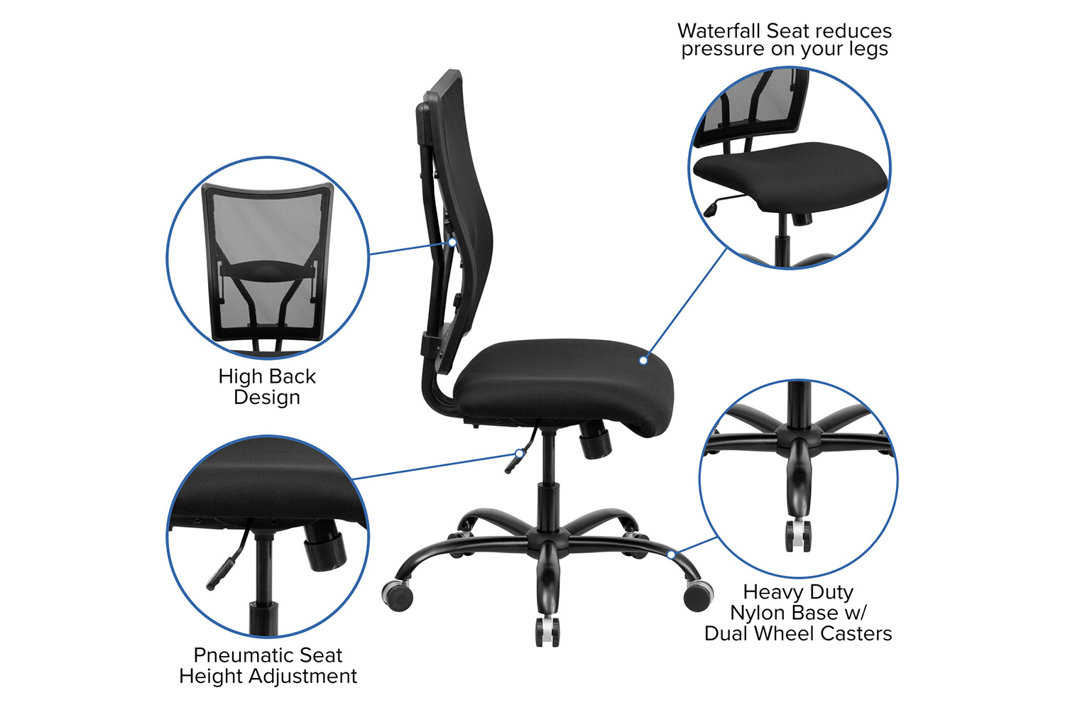 BLNK - HERCULES Series Mesh Executive Swivel Ergonomic Office Chair