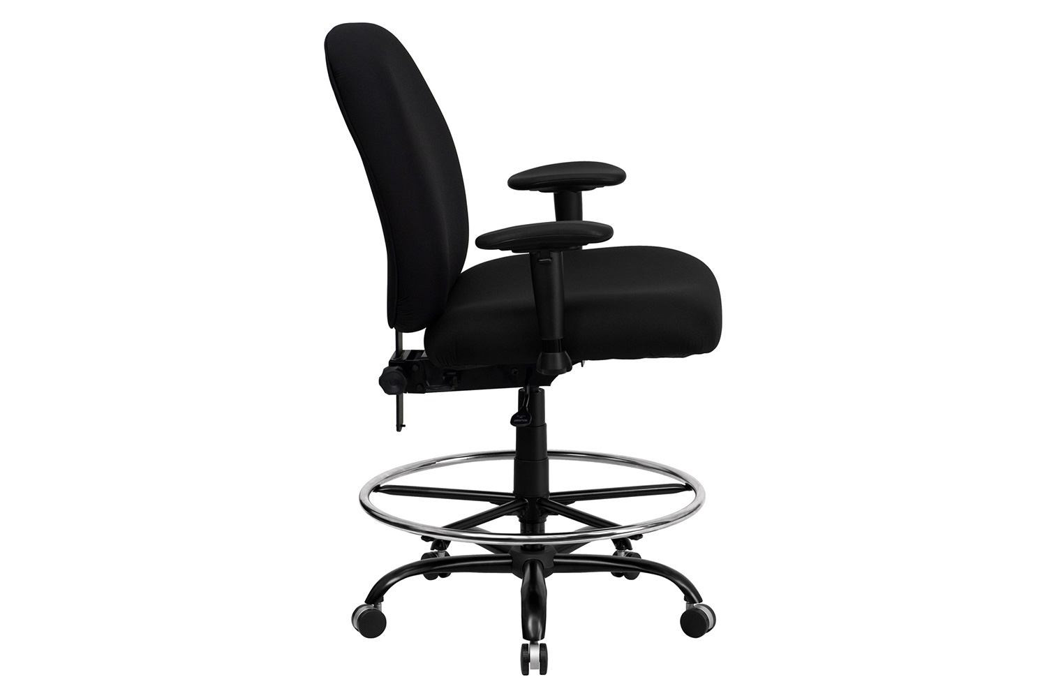 BLNK - HERCULES Series Fabric Ergonomic Drafting Chair with Adjustable Back Height and Arms