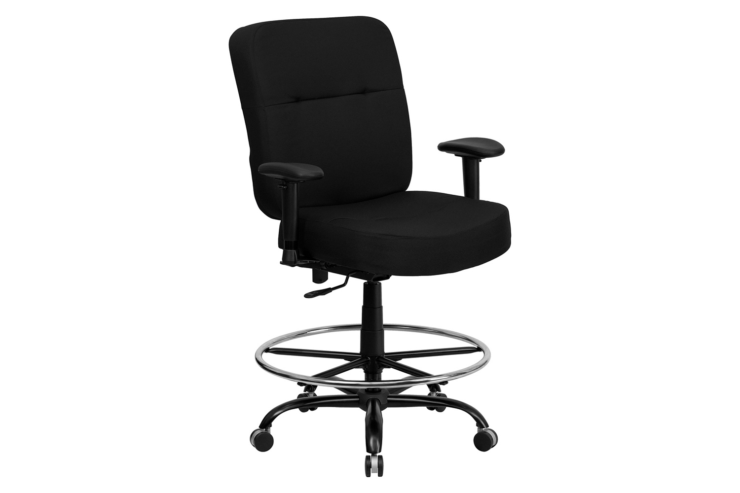 BLNK - HERCULES Series Fabric Rectangular Back Ergonomic Draft Chair with Adjustable Arms