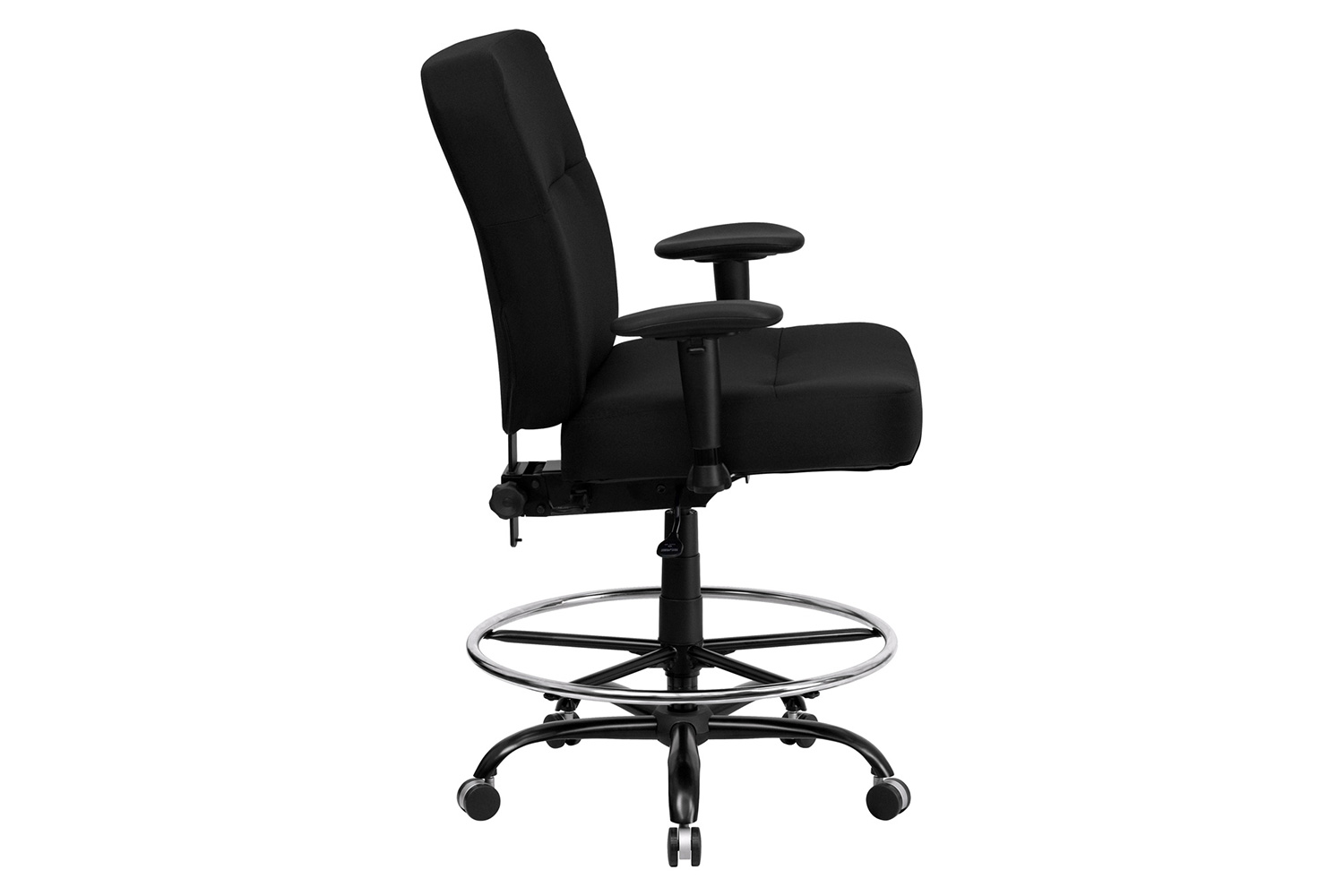 BLNK - HERCULES Series Fabric Rectangular Back Ergonomic Draft Chair with Adjustable Arms