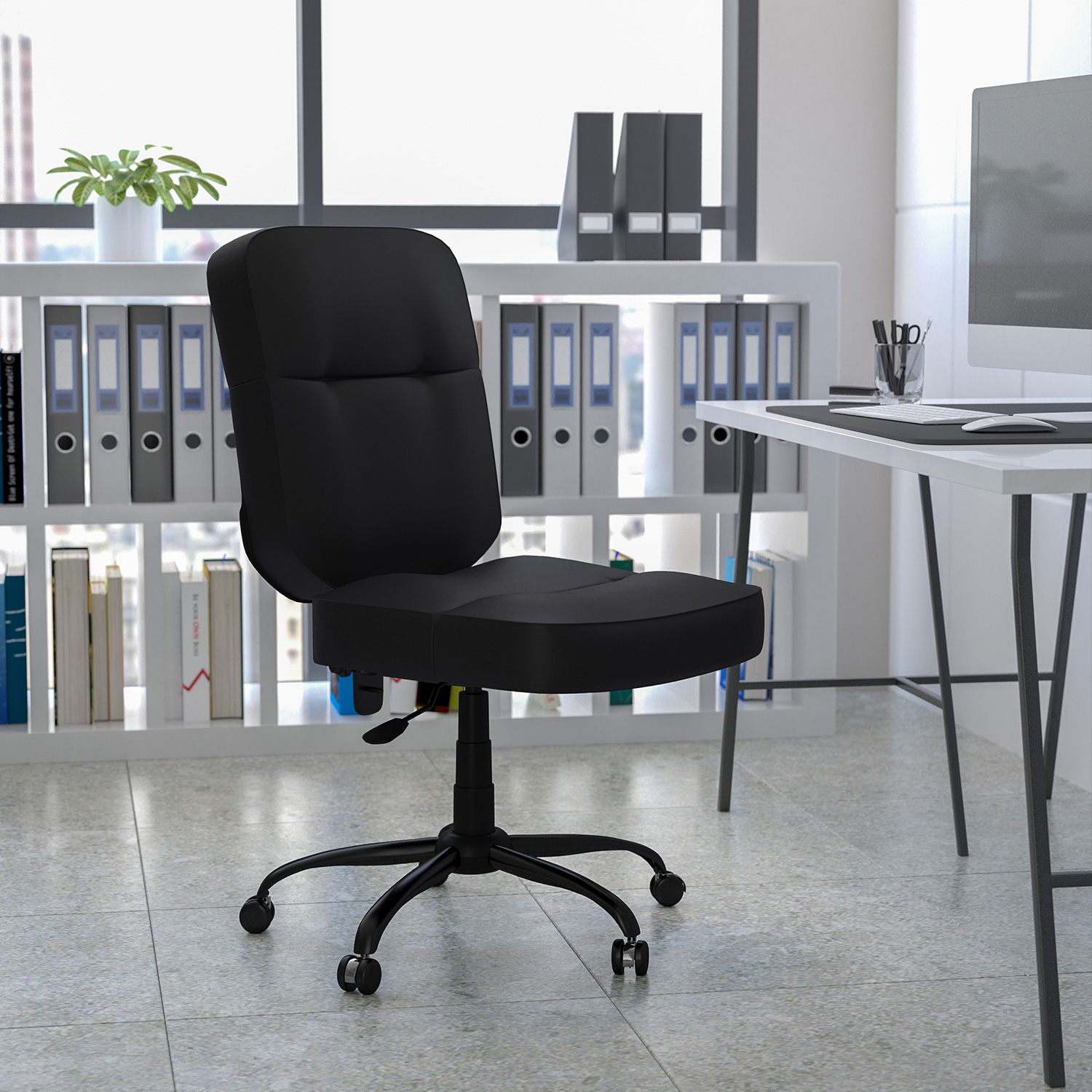 BLNK - HERCULES Series LeatherSoft Executive Swivel Ergonomic Office Chair with Rectangle Back