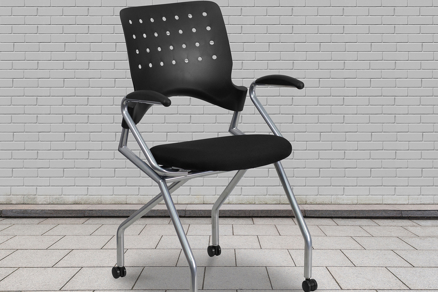 BLNK Galaxy Fabric Mobile Nesting Chair with Black Seat