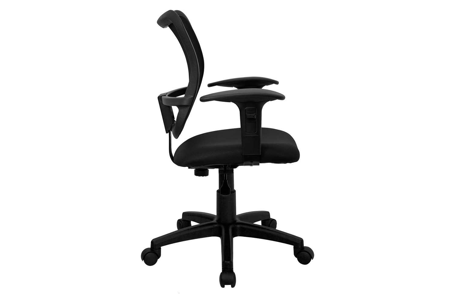 BLNK Alber Mid-Back Mesh Swivel Task Office Chair - Black, with Adjustable Arms