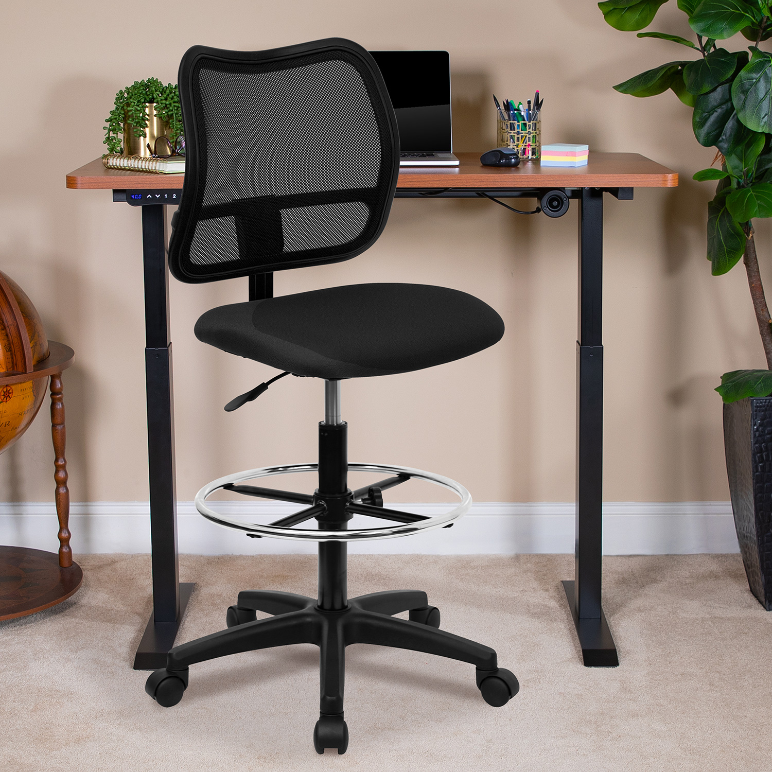 BLNK Elaine Mid-Back Mesh Drafting Chair