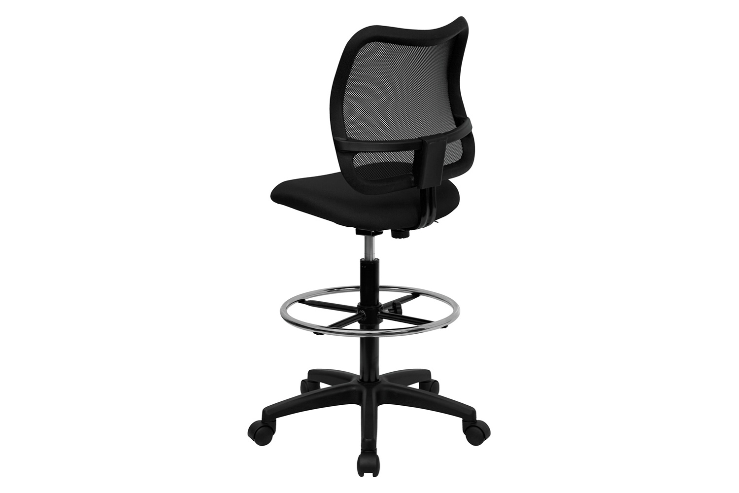 BLNK Elaine Mid-Back Mesh Drafting Chair - Black