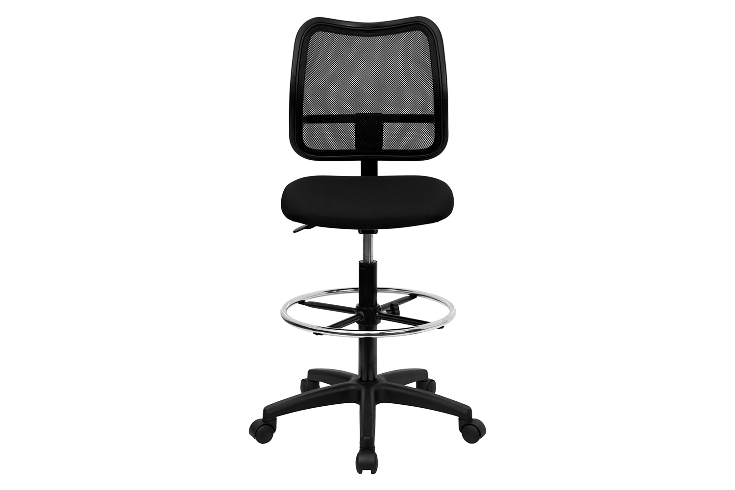 BLNK Elaine Mid-Back Mesh Drafting Chair - Black