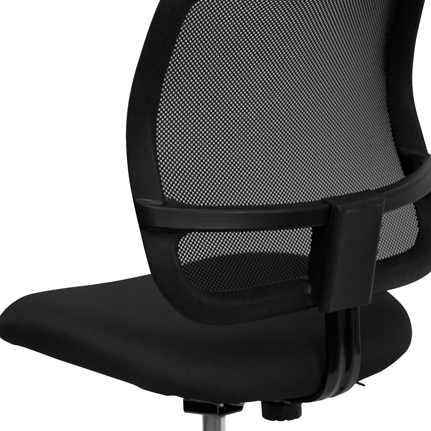 BLNK Elaine Mid-Back Mesh Drafting Chair - Black