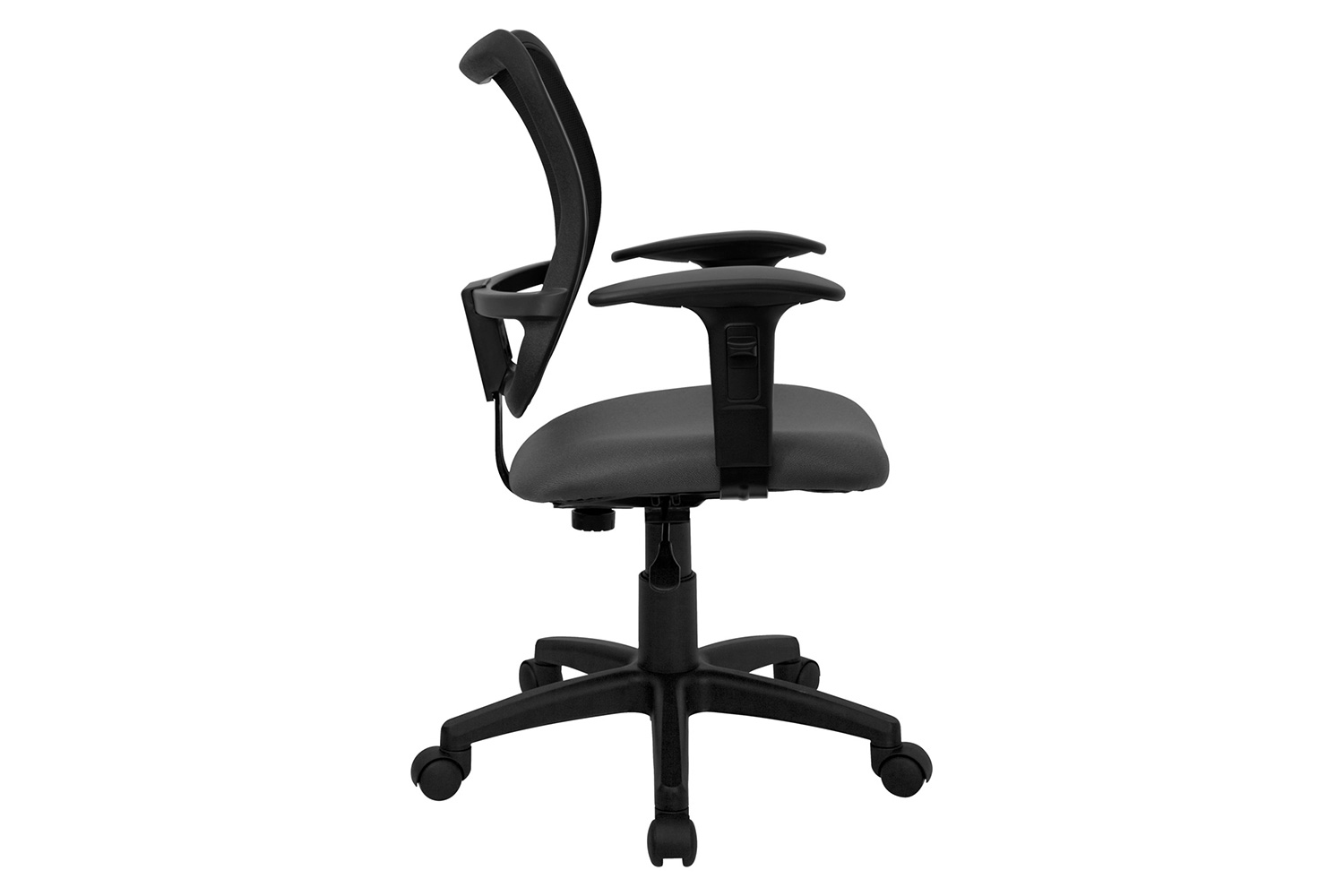 BLNK Alber Mid-Back Mesh Swivel Task Office Chair - Gray, with Adjustable Arms