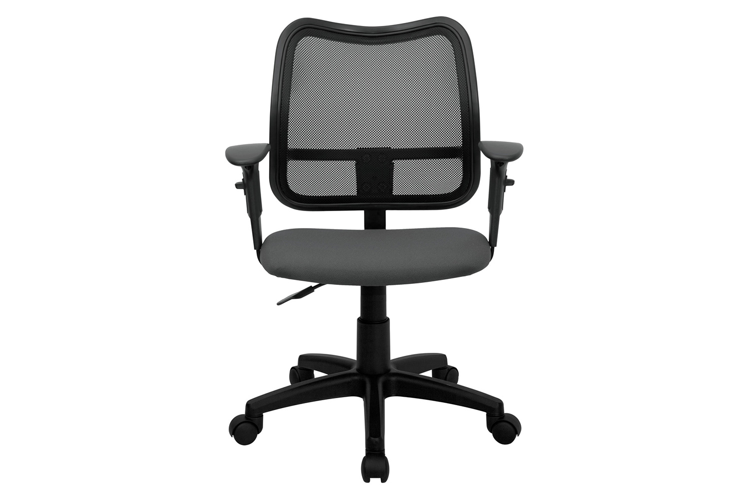 BLNK Alber Mid-Back Mesh Swivel Task Office Chair - Gray, with Adjustable Arms