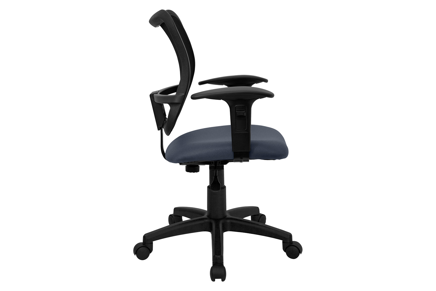 BLNK Alber Mid-Back Mesh Swivel Task Office Chair - Navy Blue, with Adjustable Arms