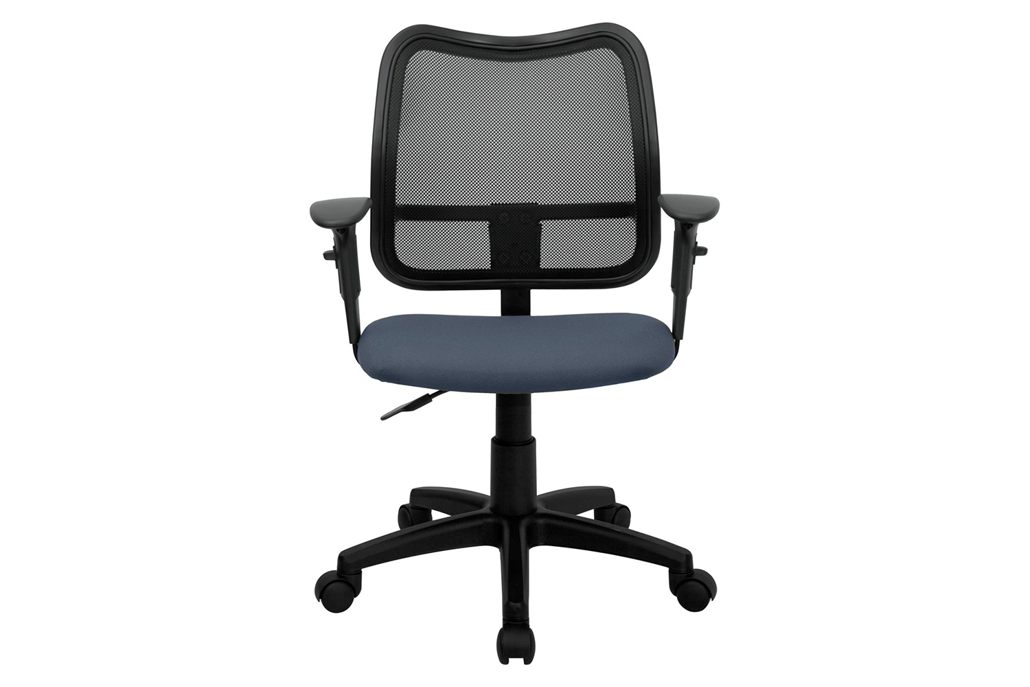 BLNK Alber Mid-Back Mesh Swivel Task Office Chair - Navy Blue, with Adjustable Arms