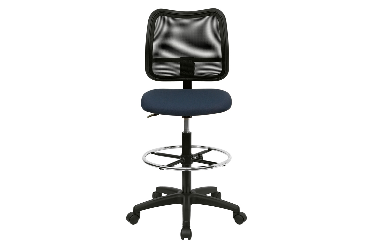 BLNK Elaine Mid-Back Mesh Drafting Chair - Navy Blue