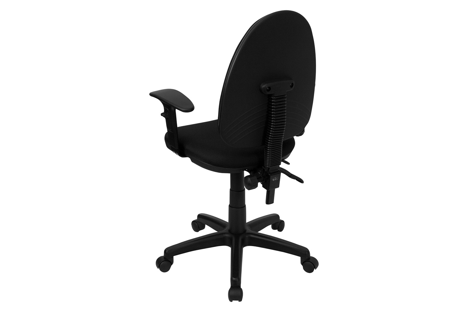 BLNK Linus Fabric Mid-Back Multifunction Swivel Ergonomic Task Office Chair with Adjustable Lumbar Support - with Arms