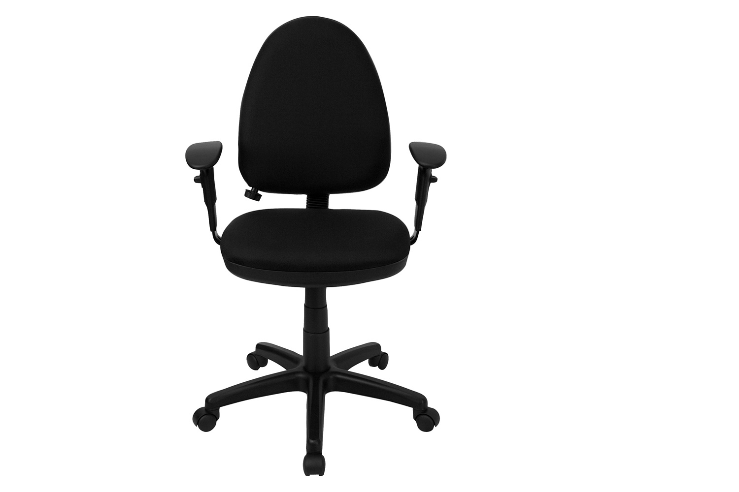 BLNK Linus Fabric Mid-Back Multifunction Swivel Ergonomic Task Office Chair with Adjustable Lumbar Support - with Arms