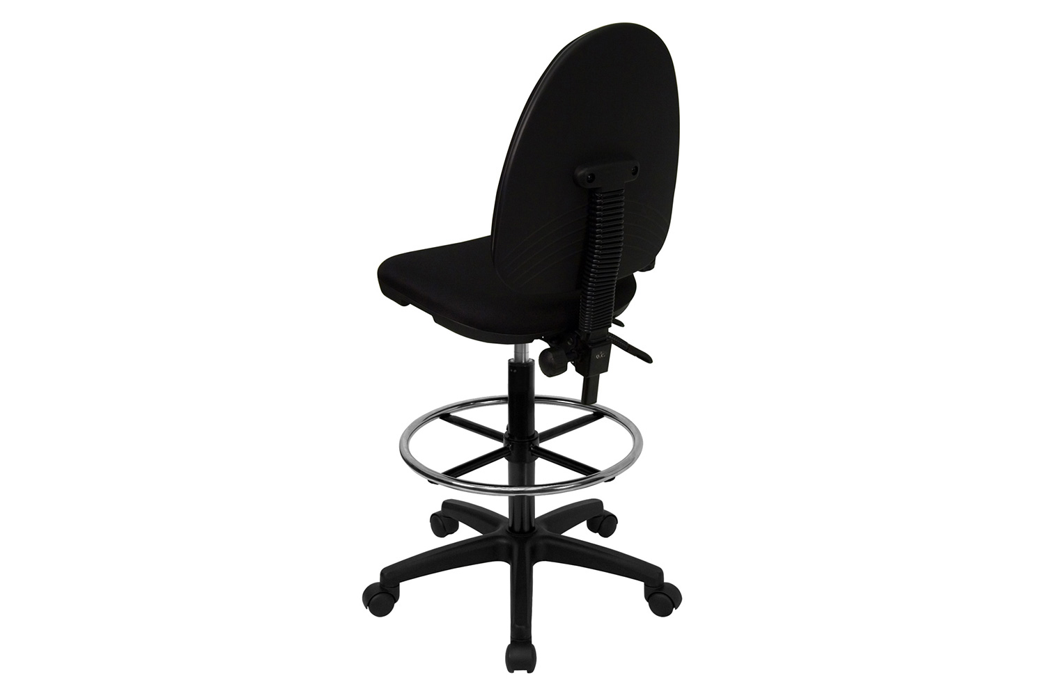 BLNK Lenora Fabric Mid-Back Multifunction Ergonomic Drafting Chair with Adjustable Lumbar Support