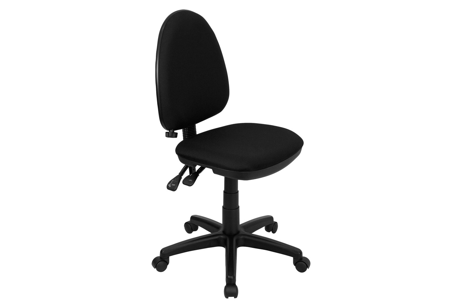 BLNK Linus Fabric Mid-Back Multifunction Swivel Ergonomic Task Office Chair with Adjustable Lumbar Support